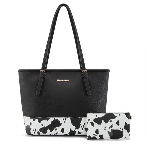 Cow Print Tote Bags Large Leather Purses And Handbags Top :) - Picture 1 of 8